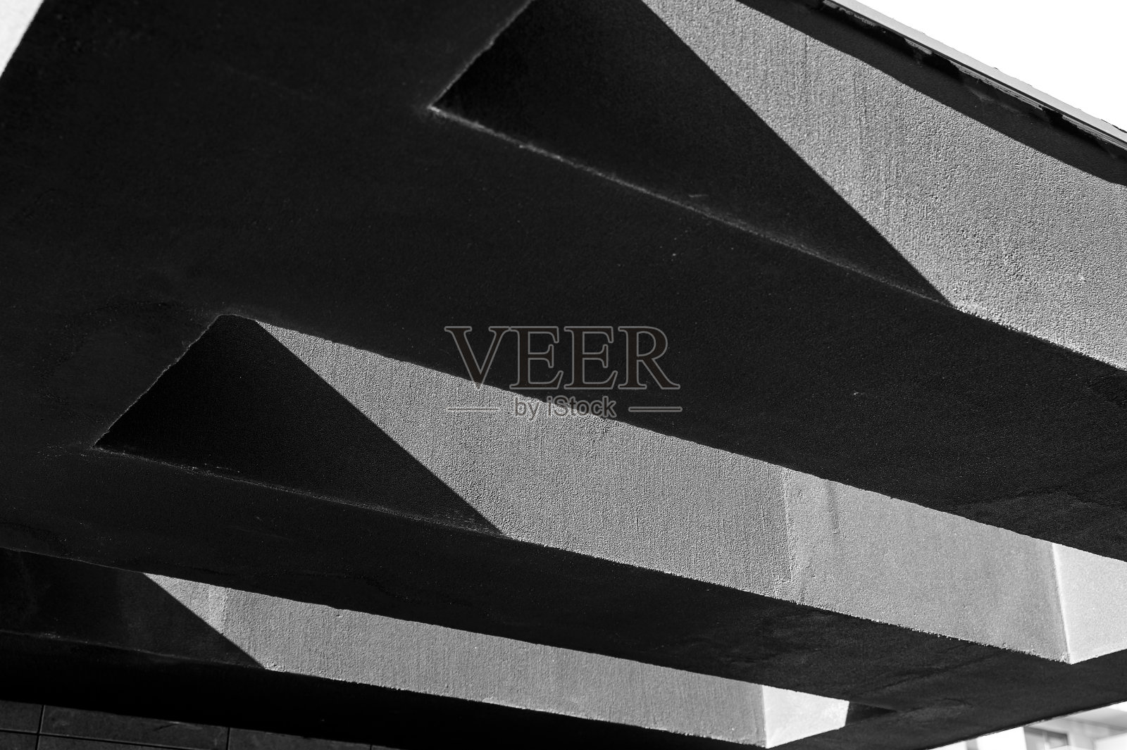 抽象的建筑细节在黑色和白色照片摄影图片