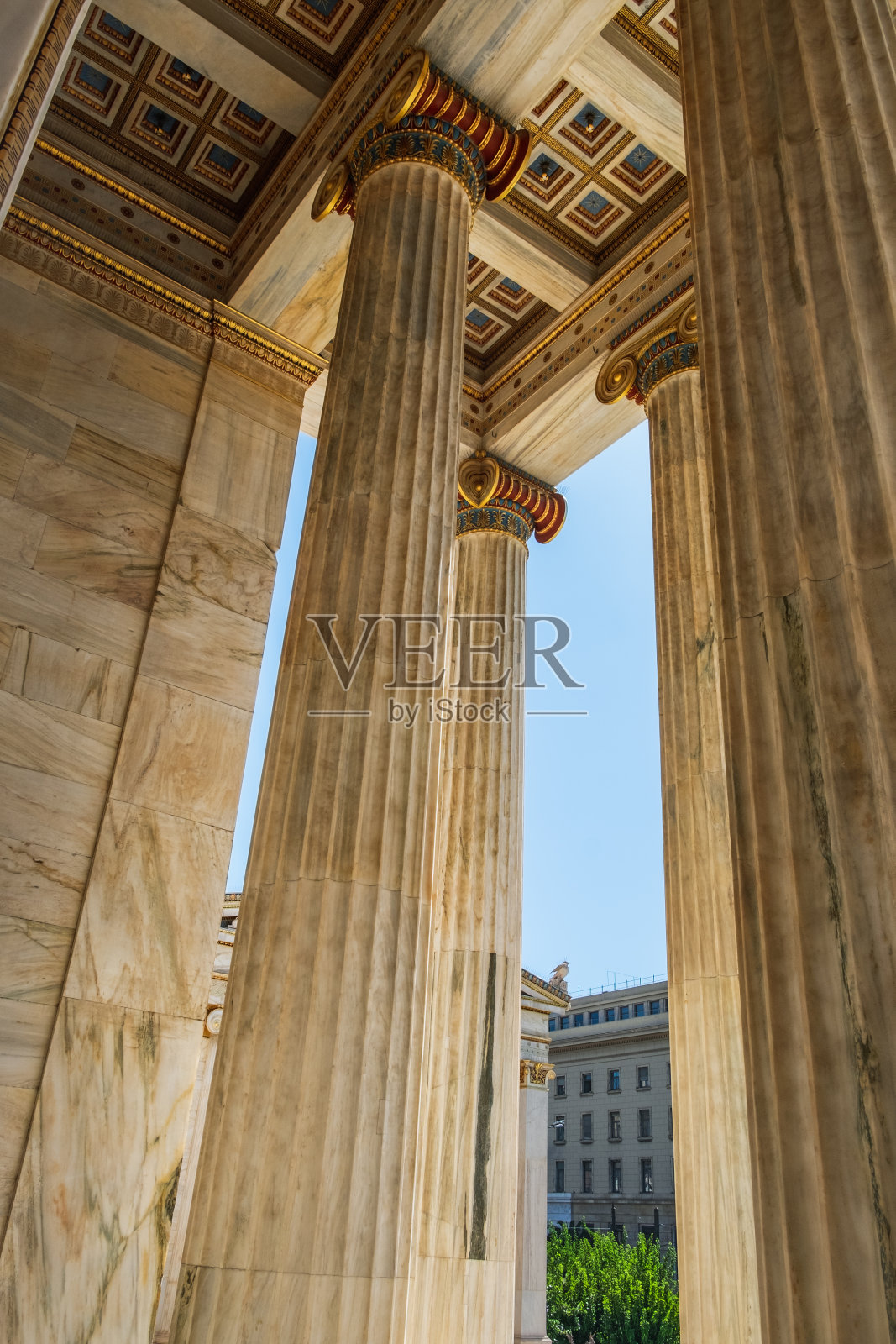 希腊雅典的大理石圆柱照片摄影图片