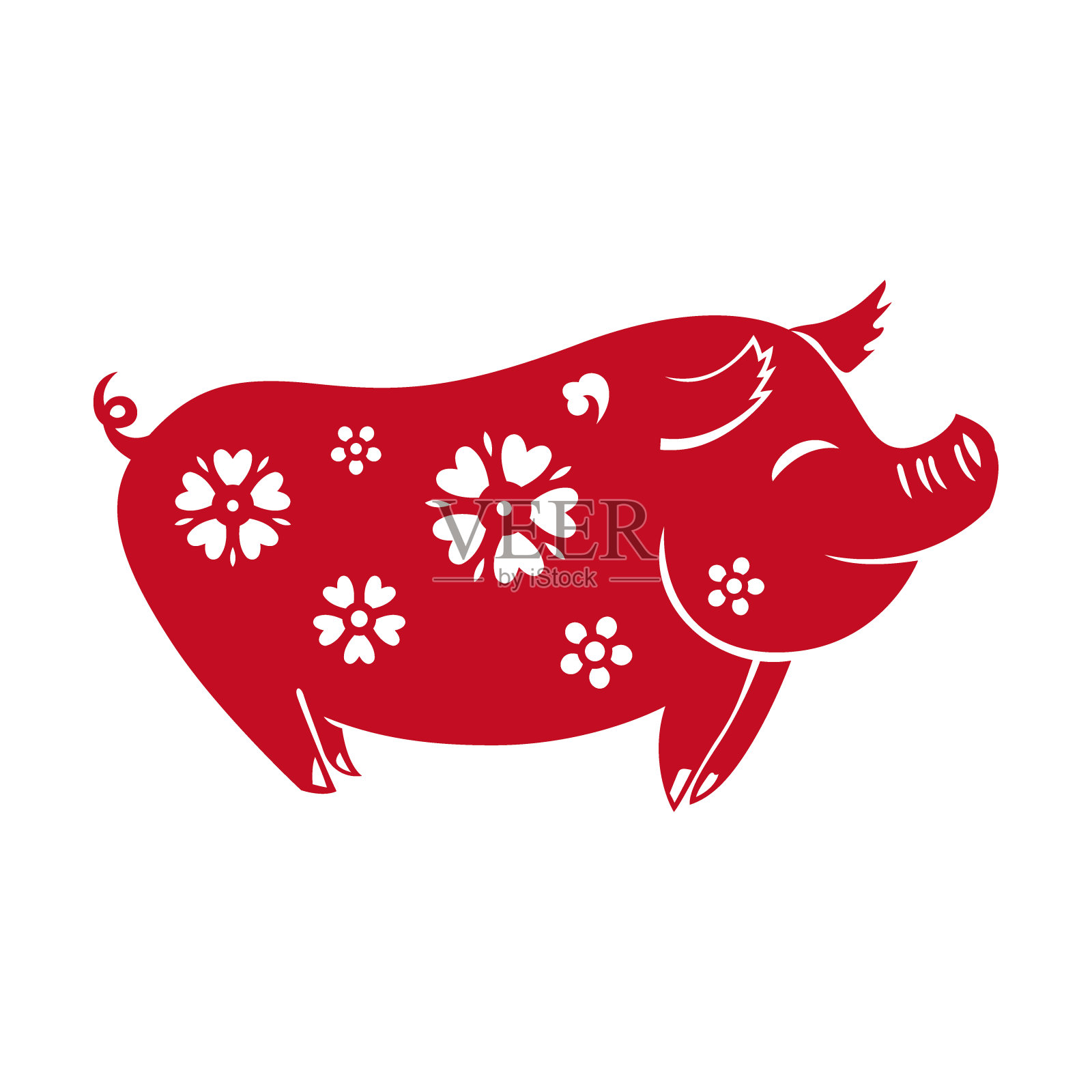 中国的生肖是猪插画图片素材
