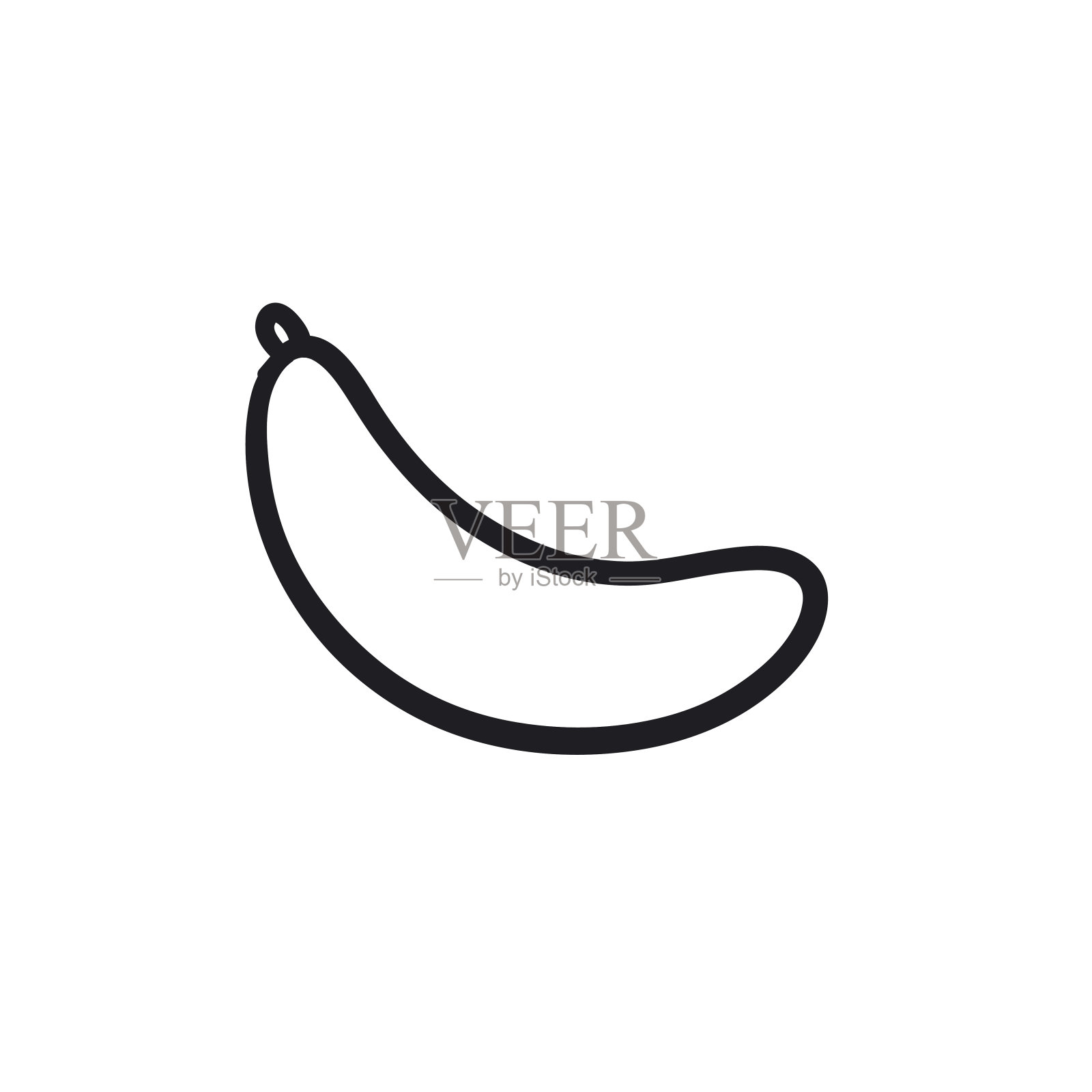 香蕉草图图标插画图片素材