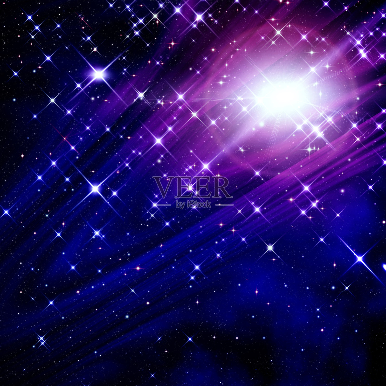 外太空，明亮的闪光，蓝色，黑色，粉红色，星星，星群，云，幻想照片摄影图片