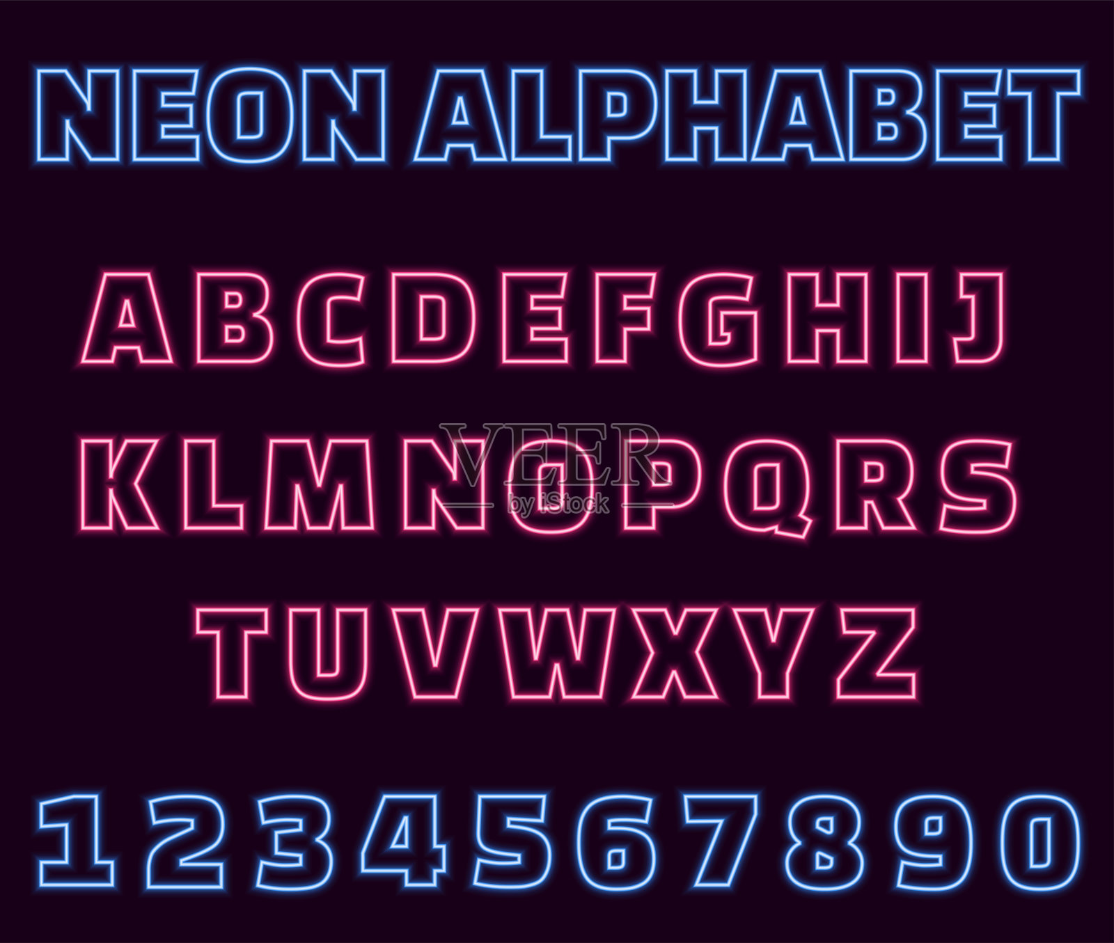 黑紫色酸性元素渐变立体感液体液态字母数字气泡英文海报创意分享英文Plog - 模板 - Canva可画