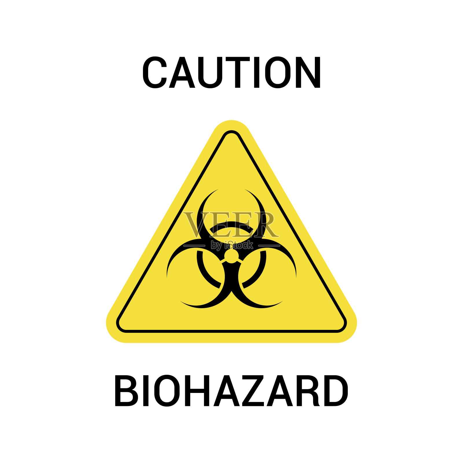 生物危害标志，生物威胁警报标志。矢量图插画图片素材