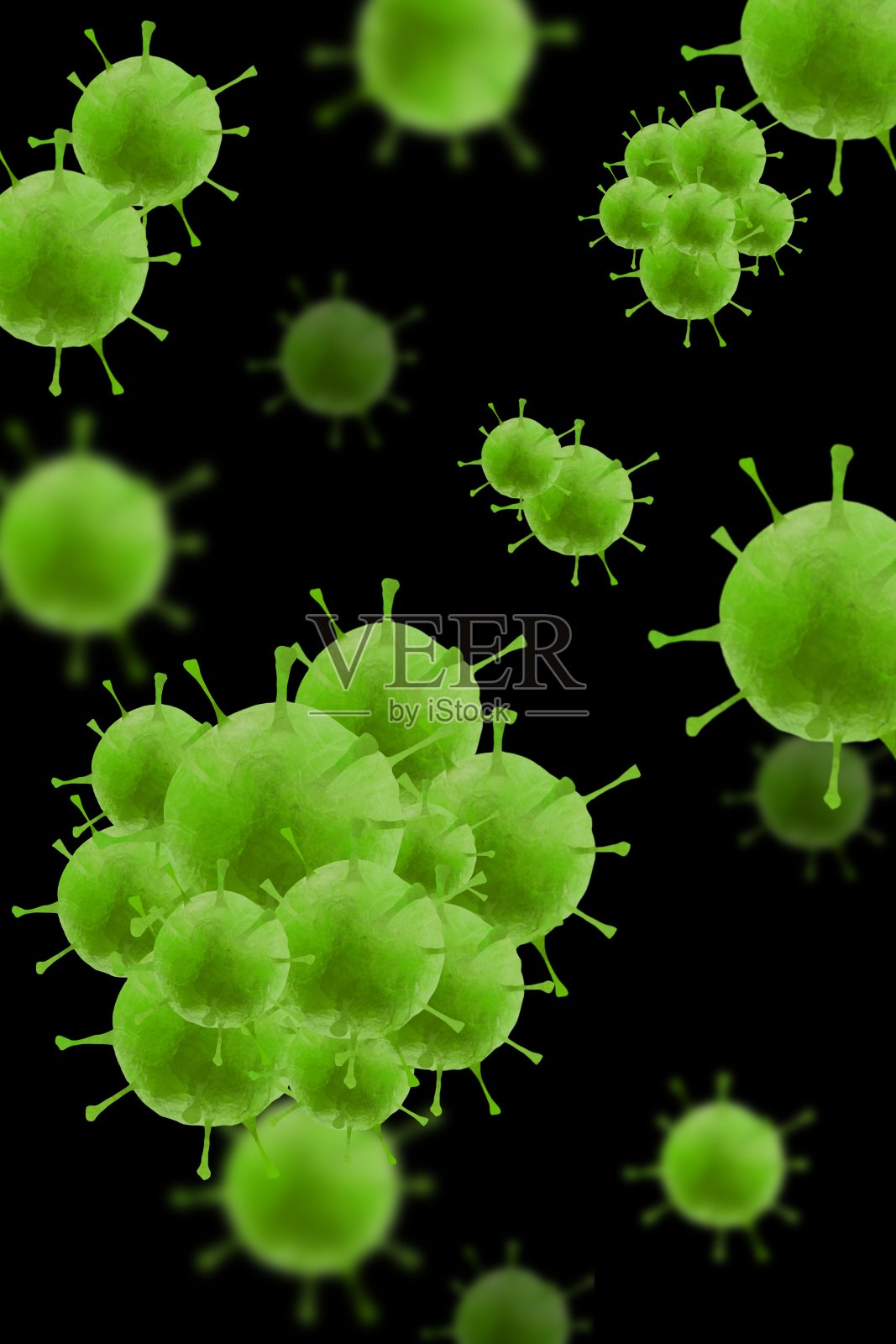 绿色病毒生物危险，生物宏观照片摄影图片
