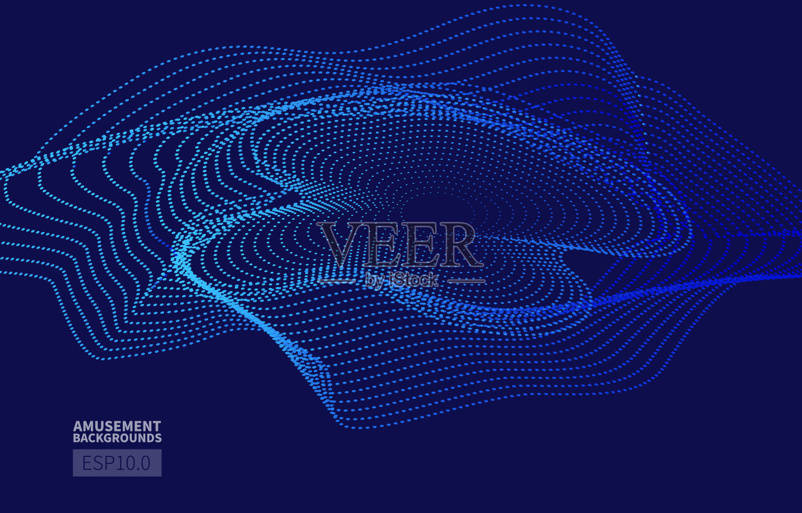 抽象技术蓝色曲线粒子背景插画图片素材