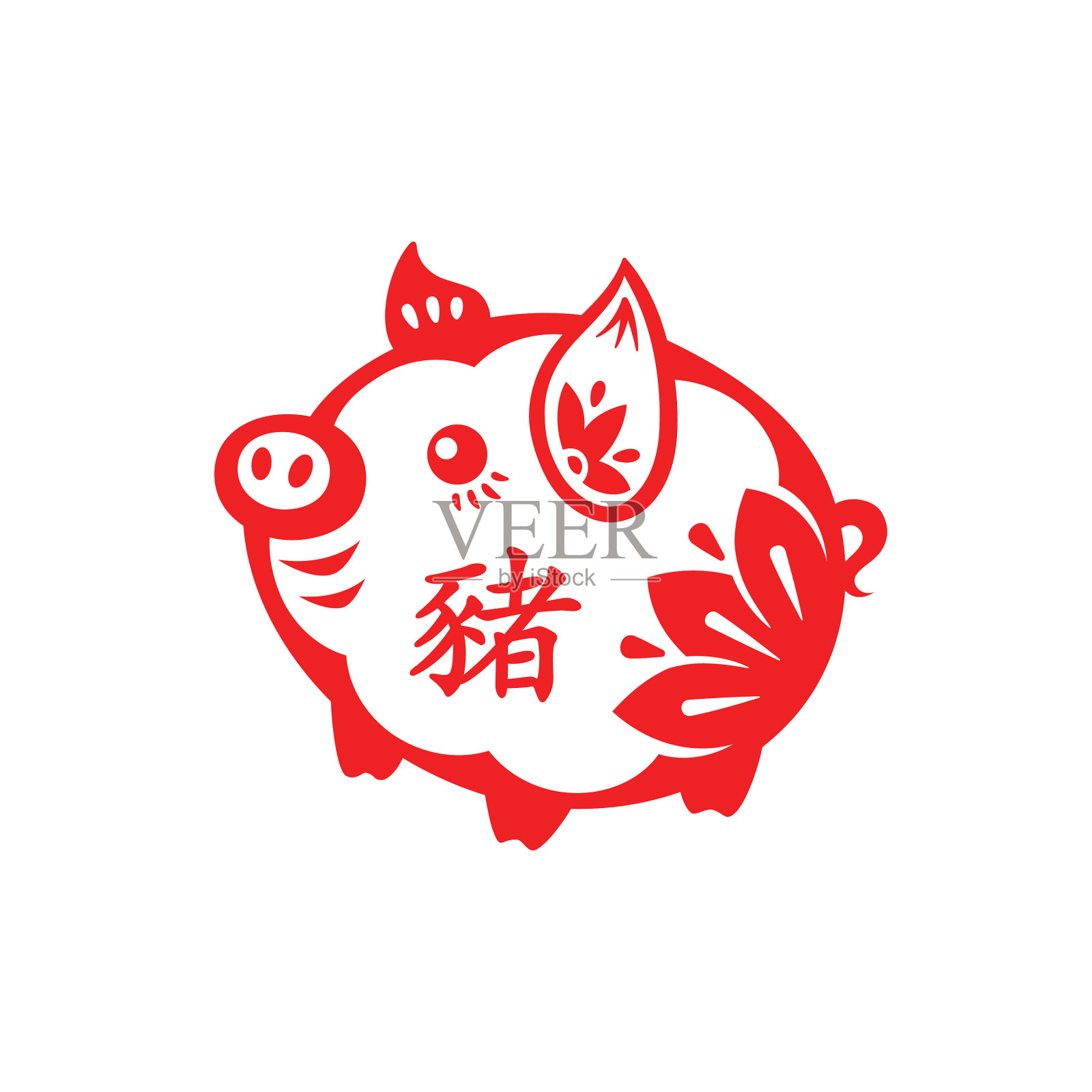 猪年生肖设计元素图片