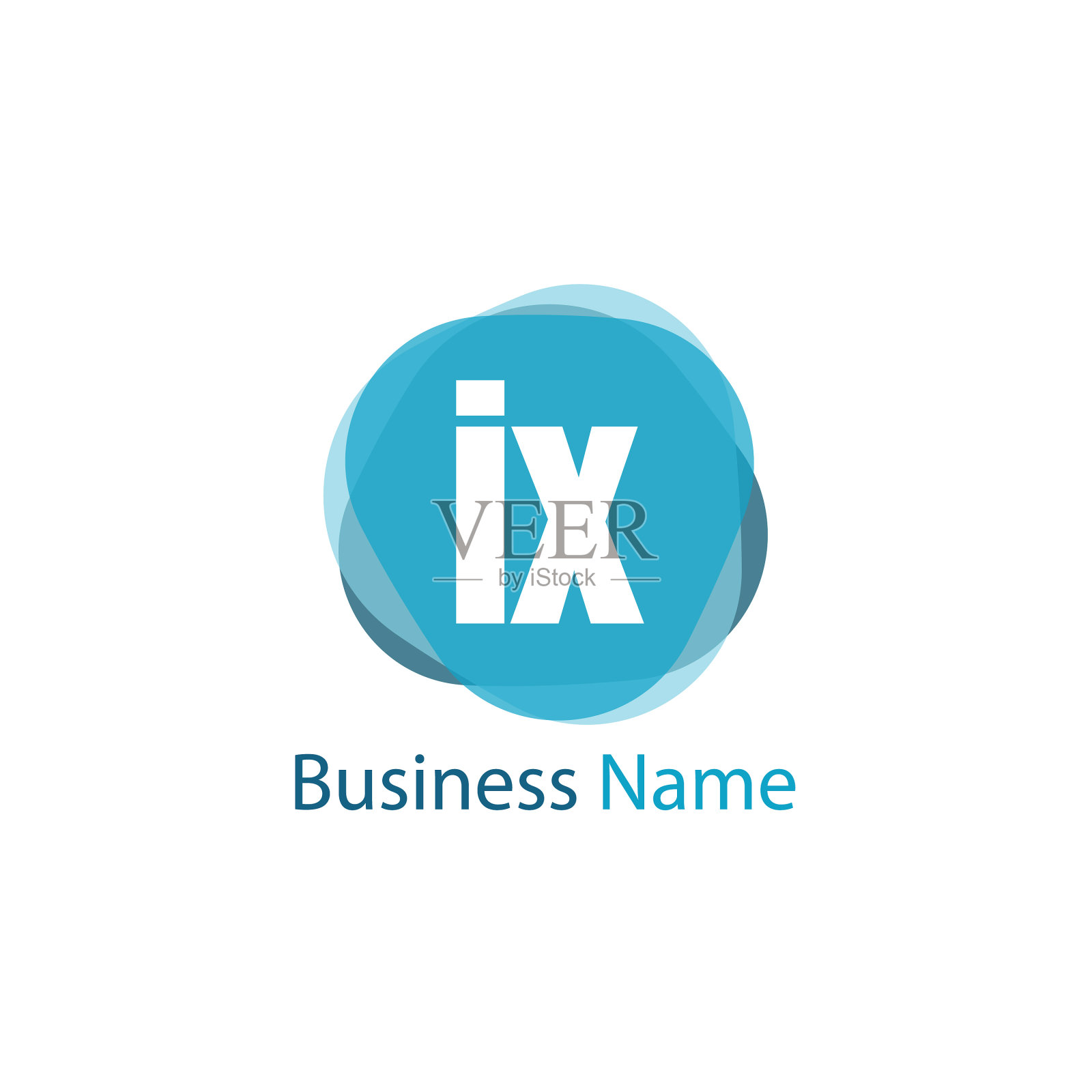 首字母ix标志模板设计插画图片素材