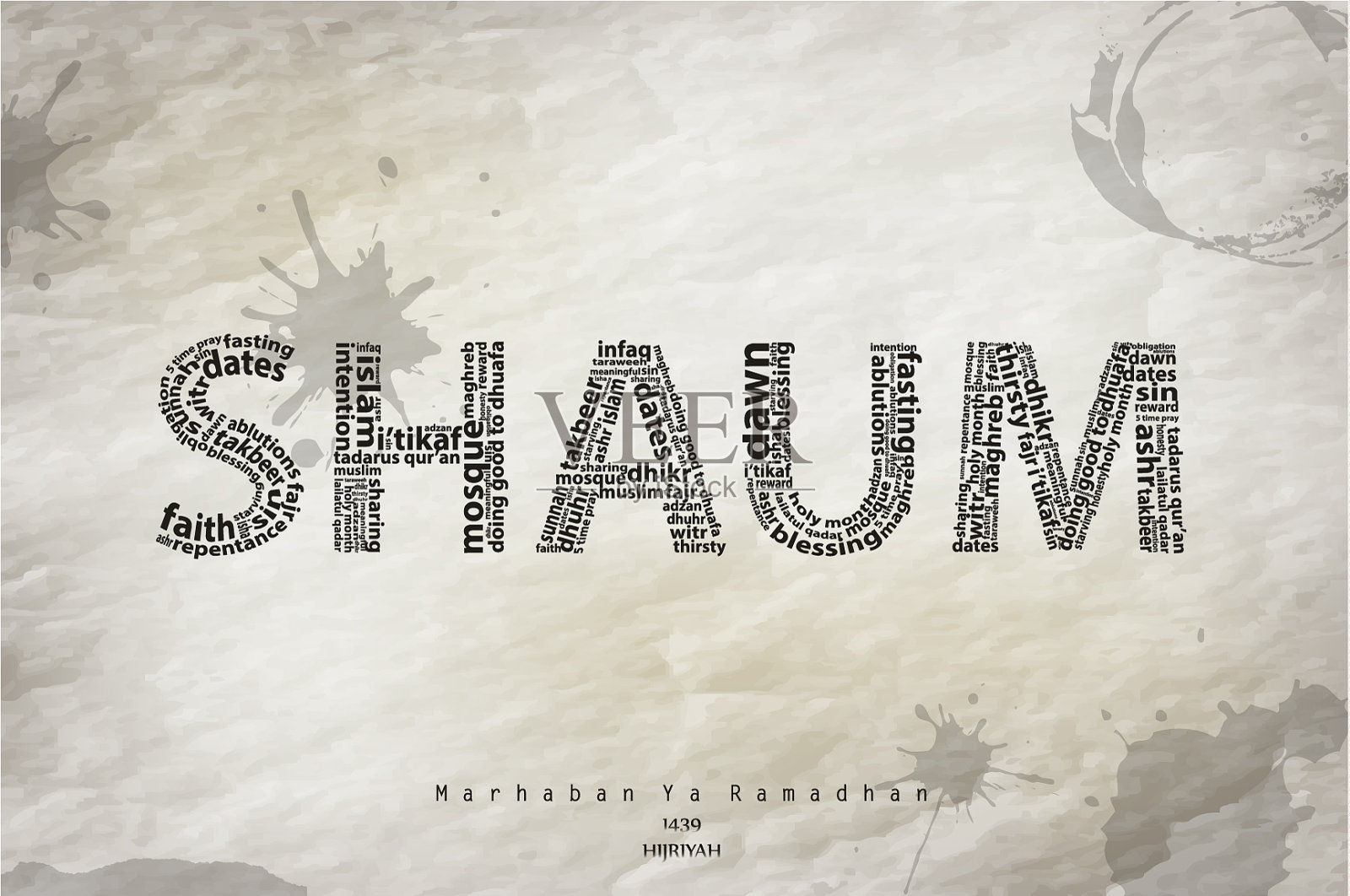 shaum字体背景插画图片素材