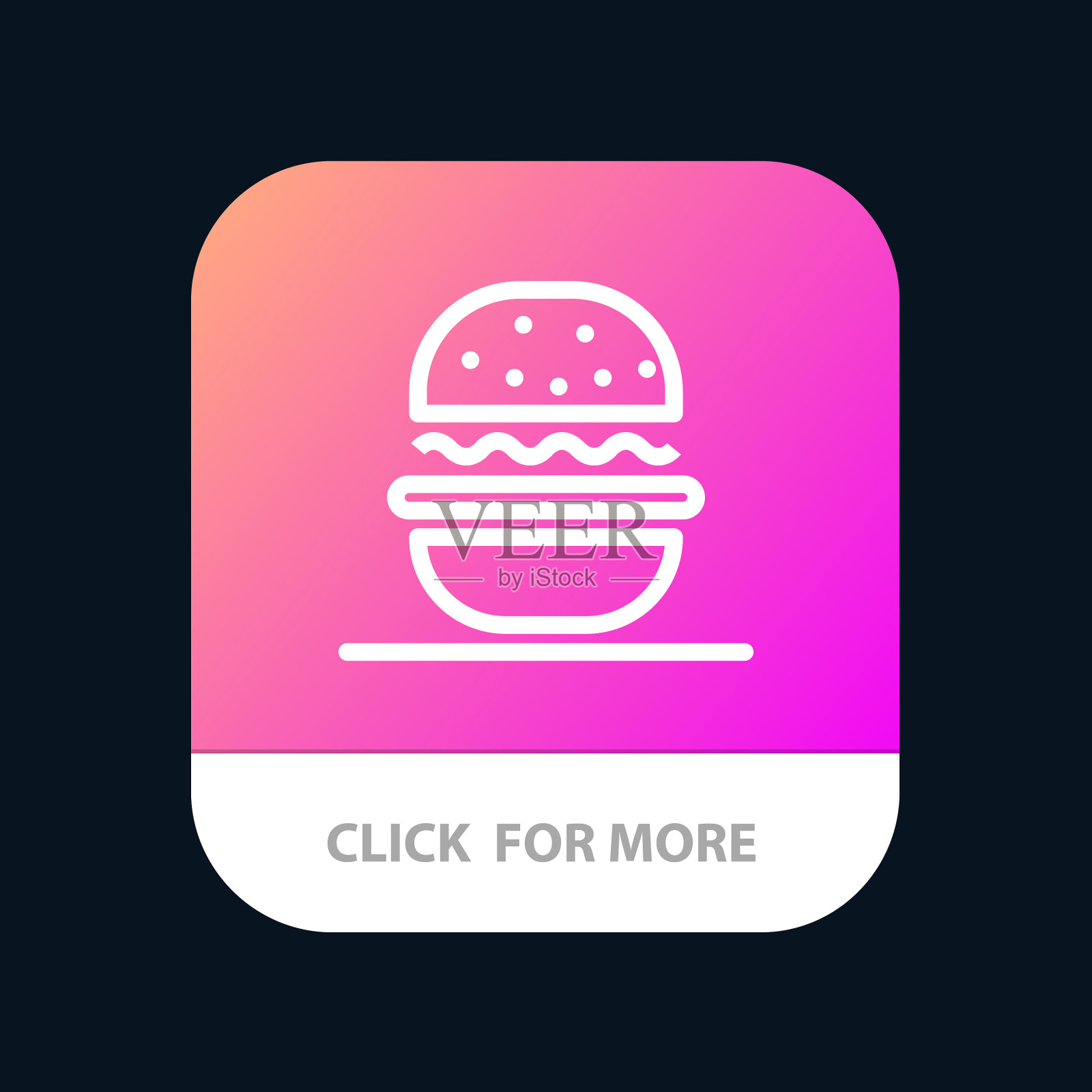 美国汉堡吃美国手机app按钮安卓图标素材