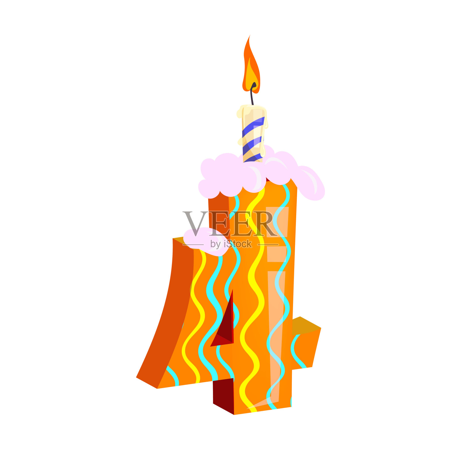 Numver四蜡烛插图插画图片素材
