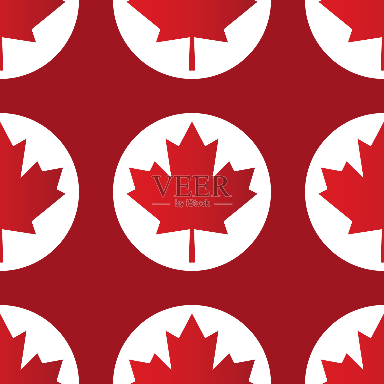 无缝图案背景与加拿大枫叶。模板的背景，旗帜，卡片，海报。向量EPS10插图。插画图片素材