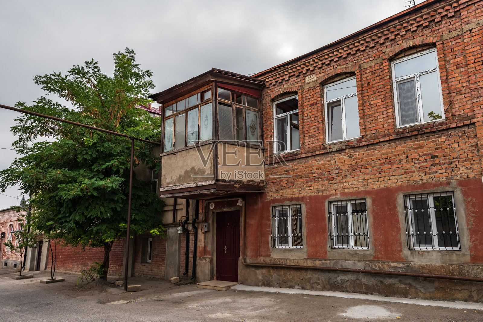 阿塞拜疆古巴市的老砖房照片摄影图片