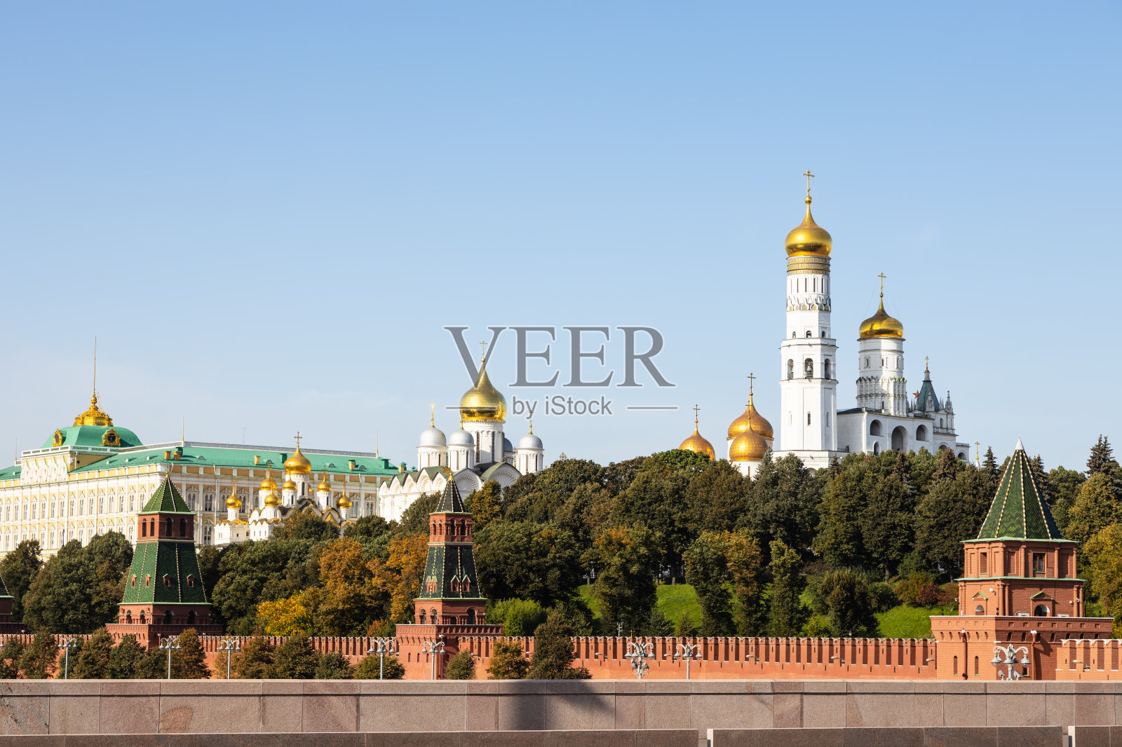 秋天，莫斯科的克里姆林宫大教堂照片摄影图片