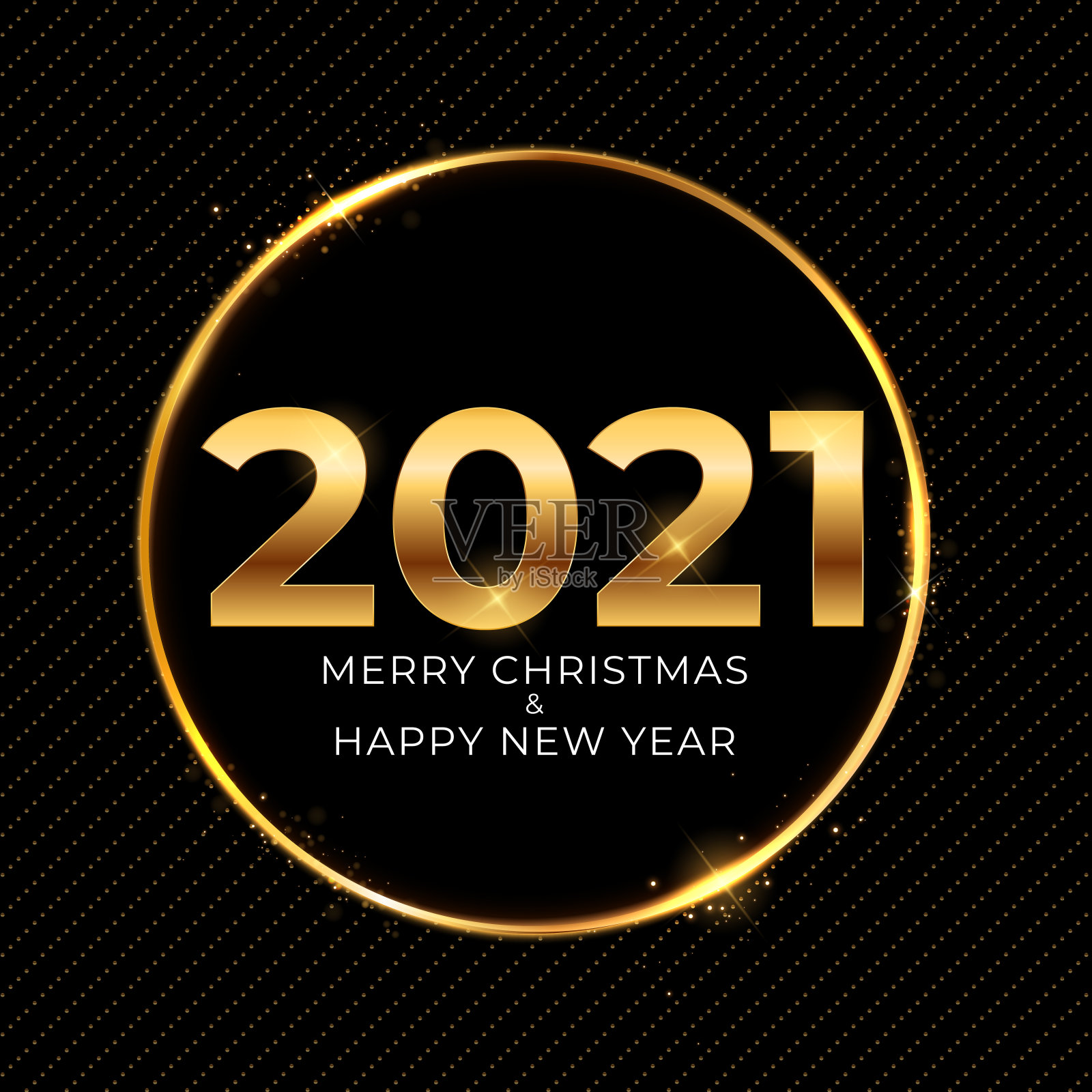 2021年新年和圣诞快乐背景。矢量图设计模板素材