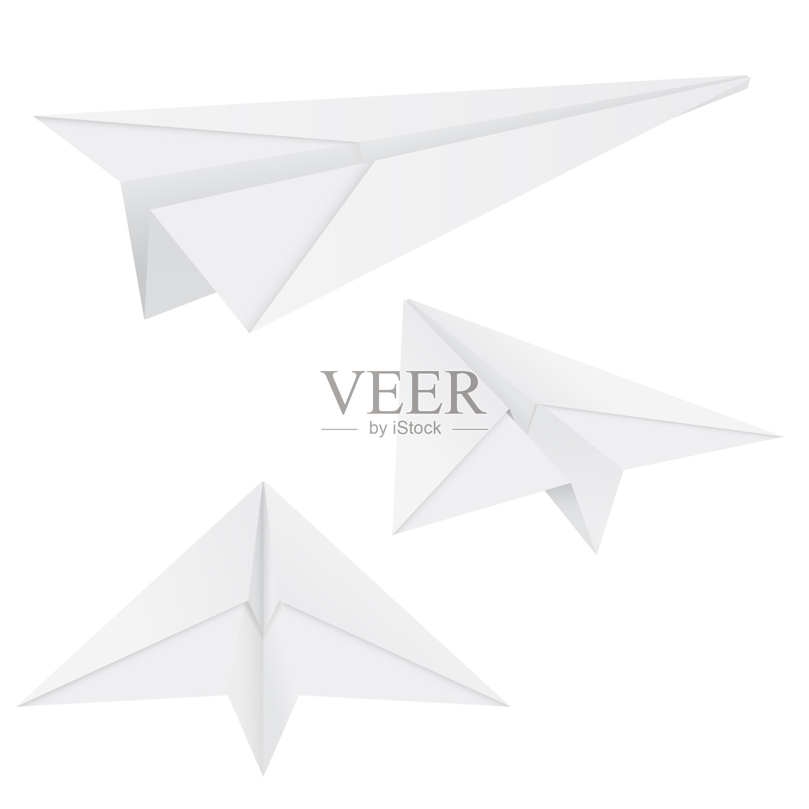 纸飞机折叠滑翔设计元素图片