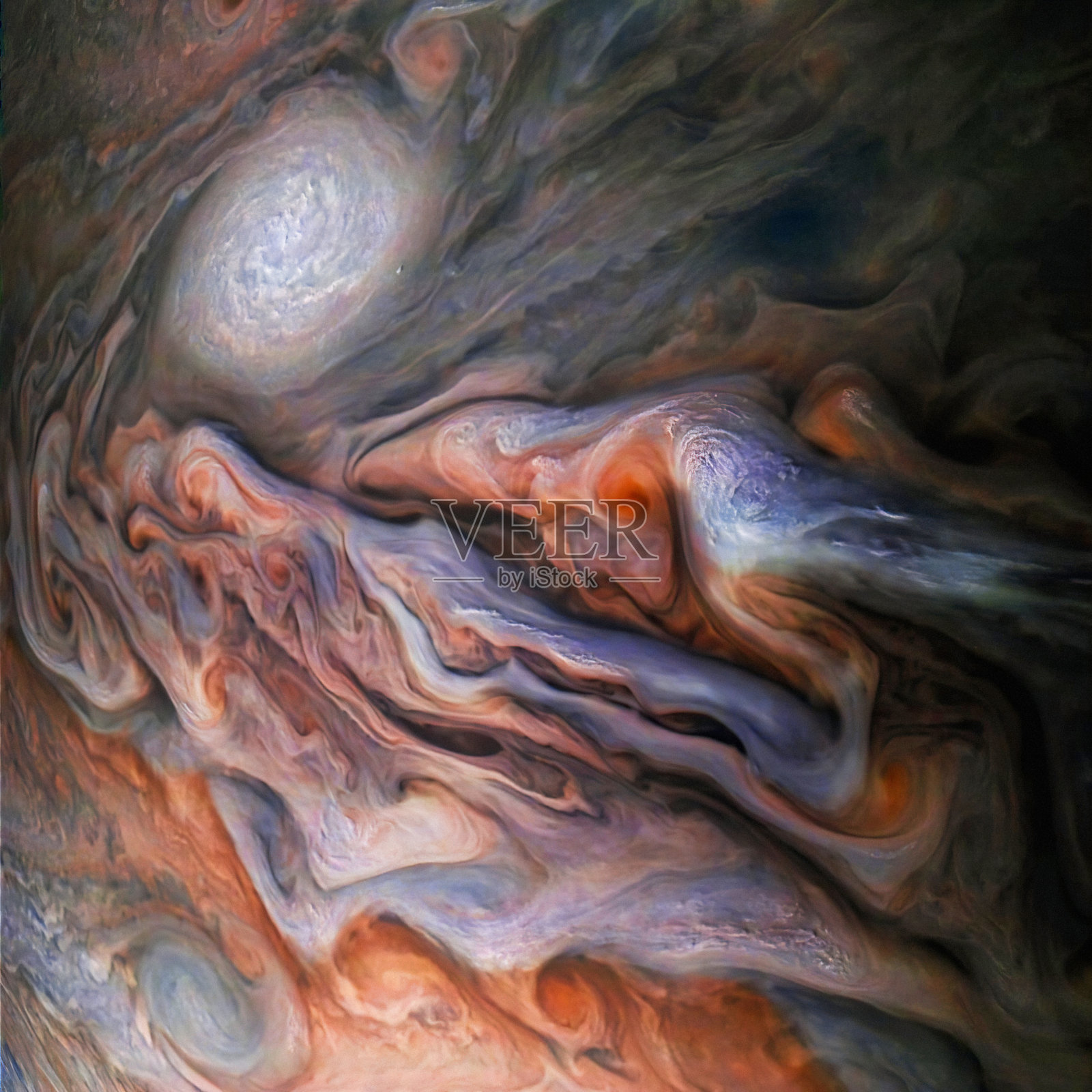 木星的大气层美得令人难以置信。威风凛凛的亲密接触。木星的表面。图片由美国宇航局提供照片摄影图片