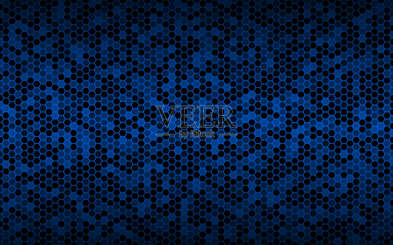 深蓝色宽屏背景与六角形不同的透明度。现代的几何设计。简单的矢量图插画图片素材