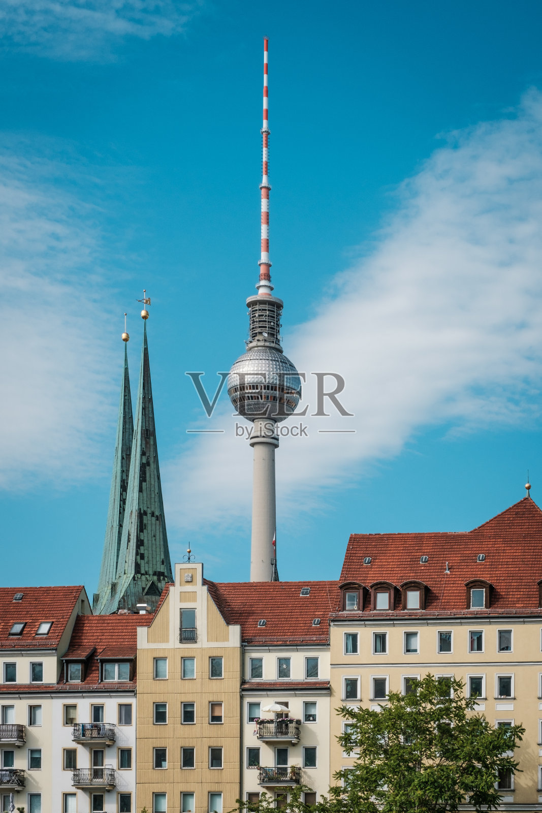 电视塔/ Fernsehturm，德国柏林最著名的地标照片摄影图片