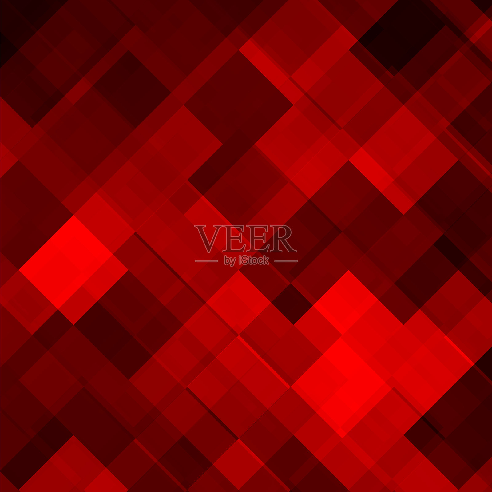 红色方块与抽象背景插画图片素材