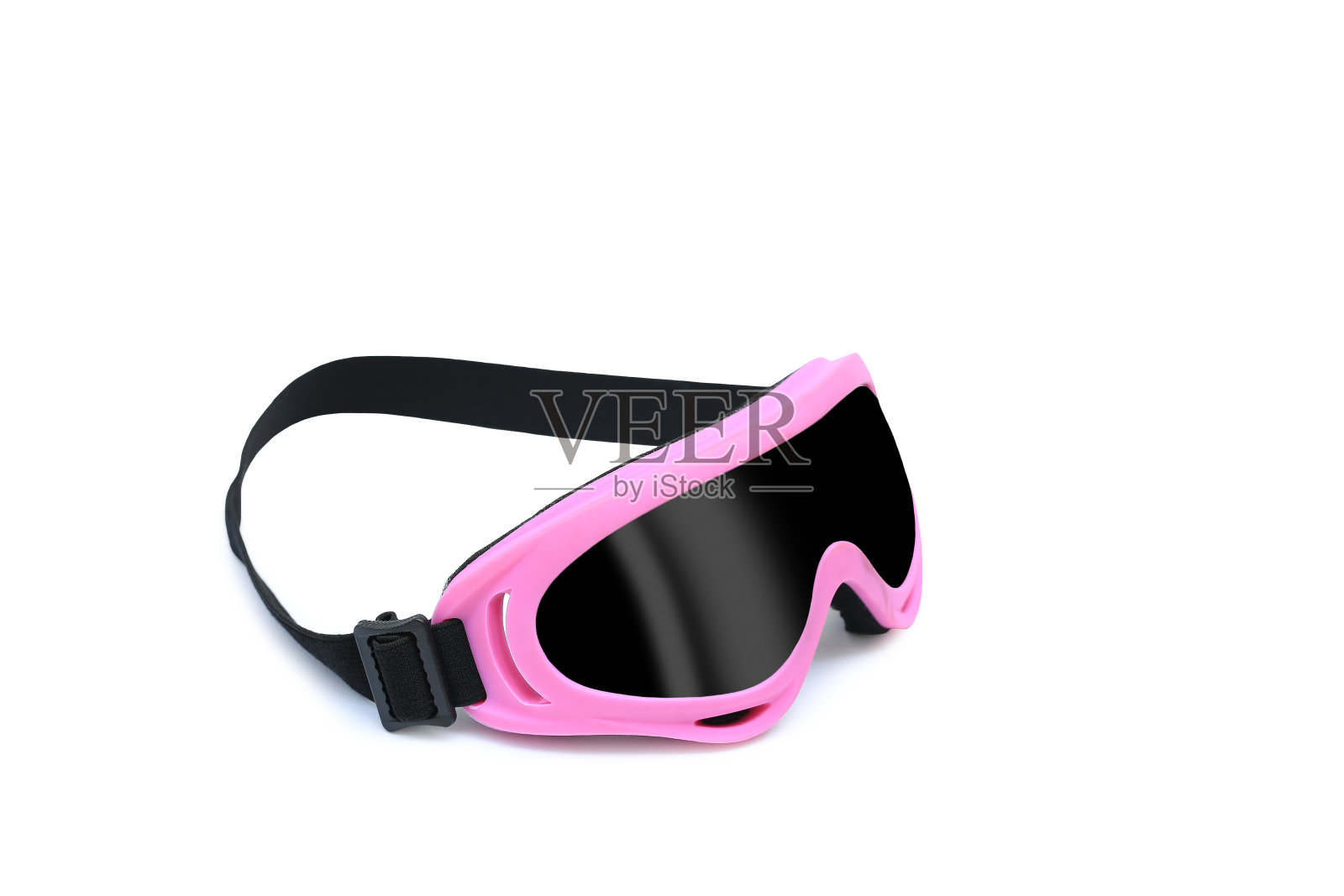 防护眼镜或安全眼镜隔离在白色背景上。塑料保护工作眼镜剪切路径照片摄影图片