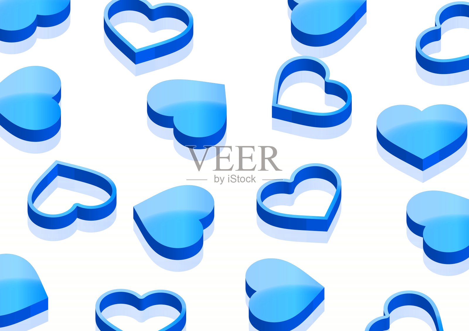 蓝色的心背景素材免费下载(图片编号:3603048)-六图网