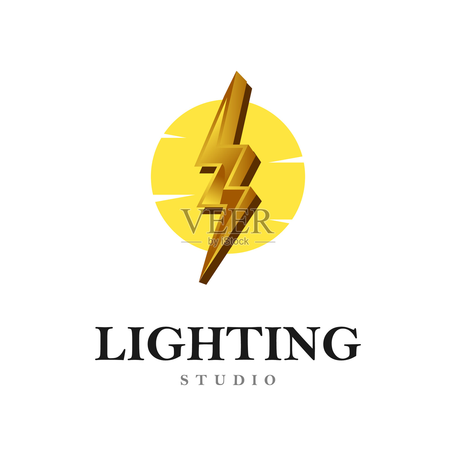 灯光工作室logo模板设计插画图片素材
