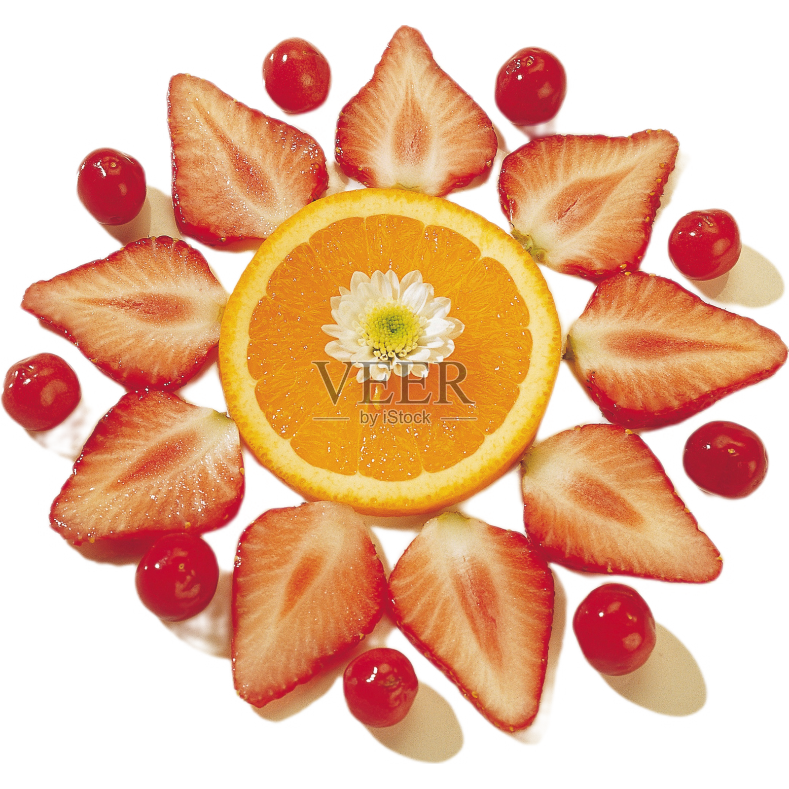 草莓橙子樱桃设计元素图片