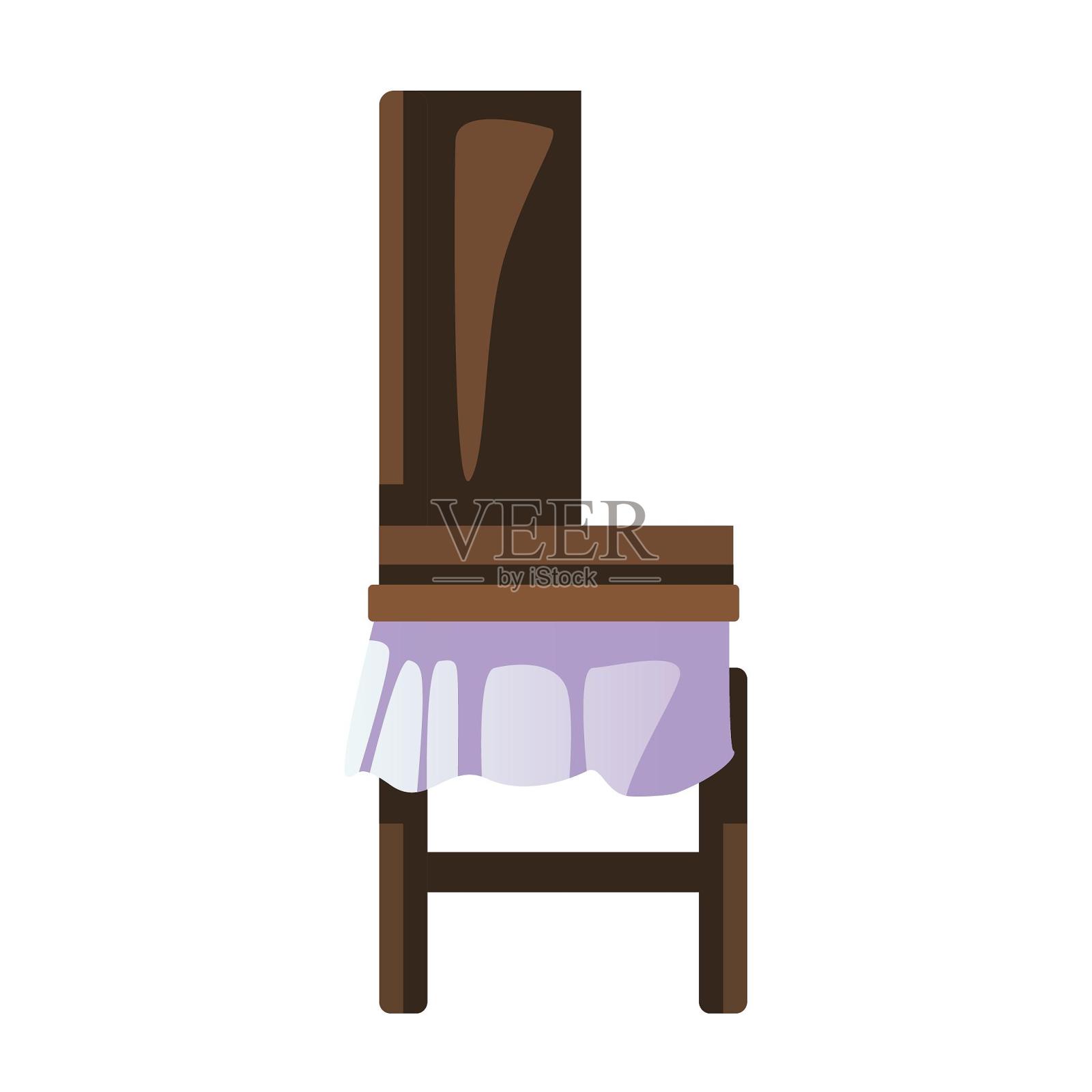 桌椅椅子卡通扁平元素设计元素图片