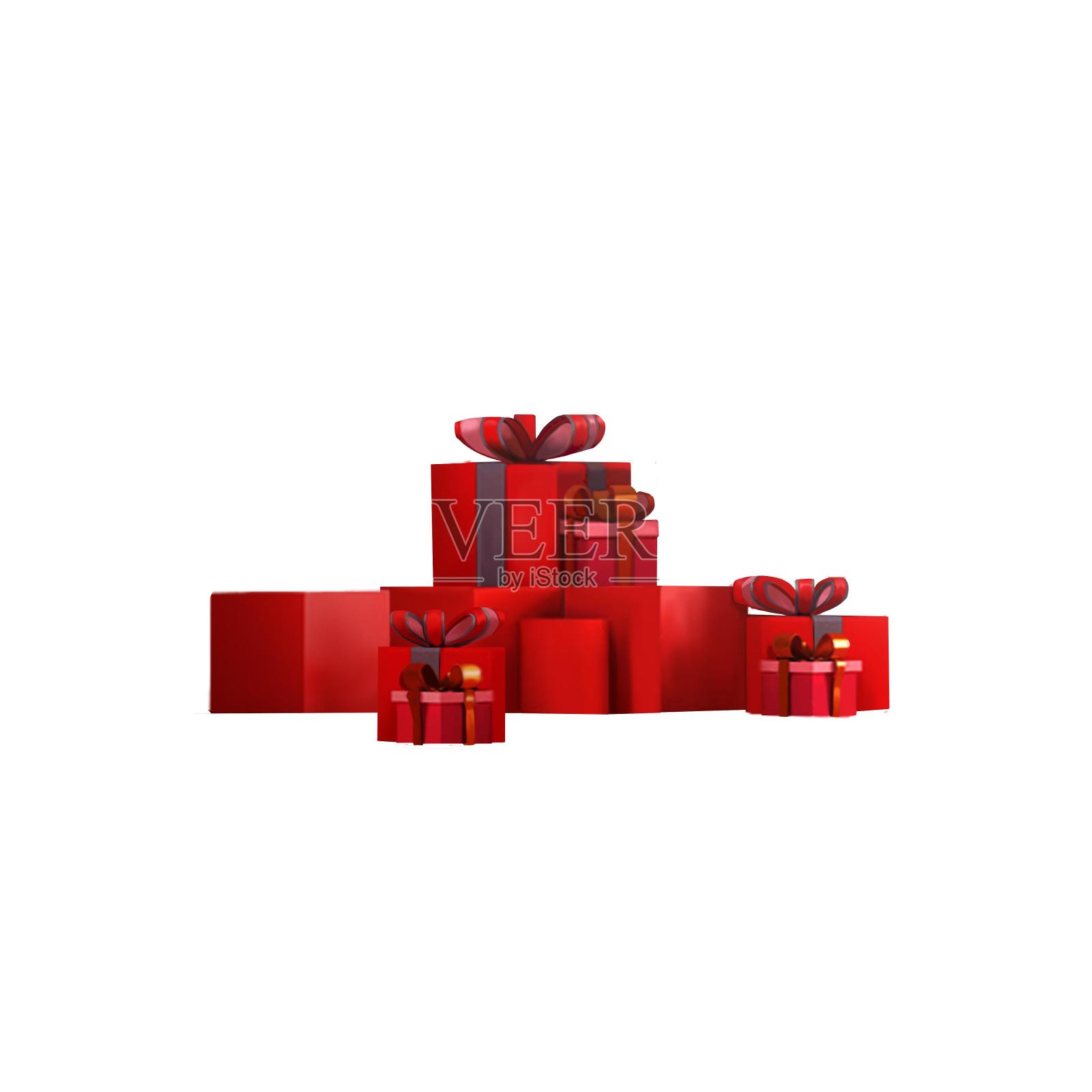 圣诞节礼物盒设计元素图片