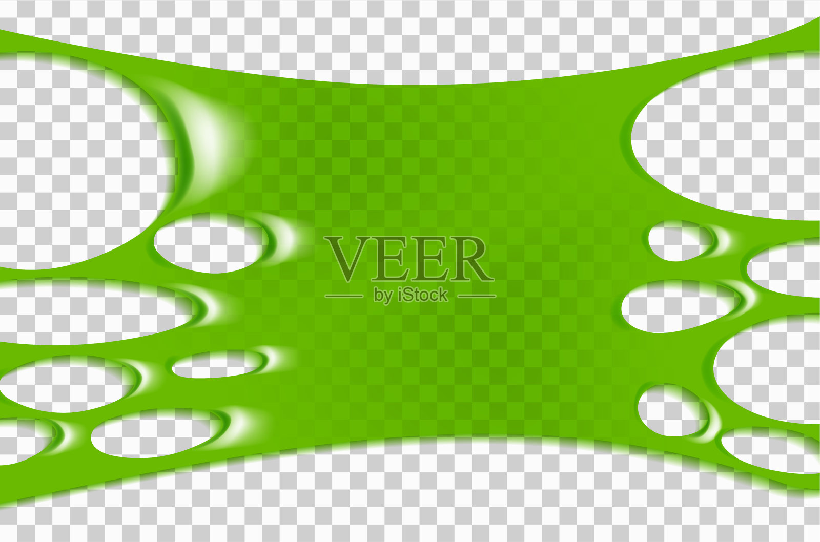 绿色滴黏液在透明的背景插画图片素材_ID:425736520-Veer图库
