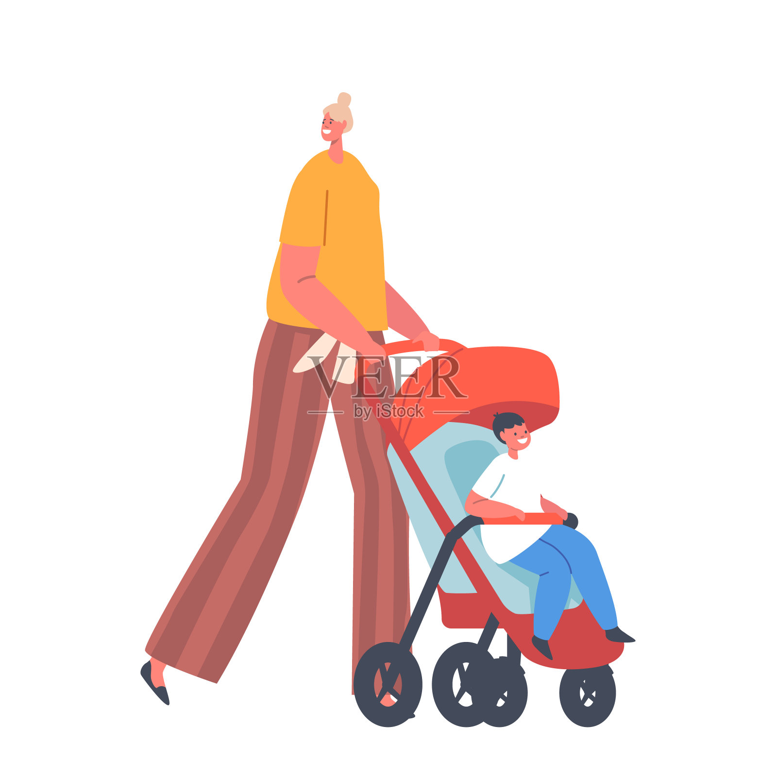 Cartoon Mother And Son Vector PNG, Vector, PSD, and Clipart With ...