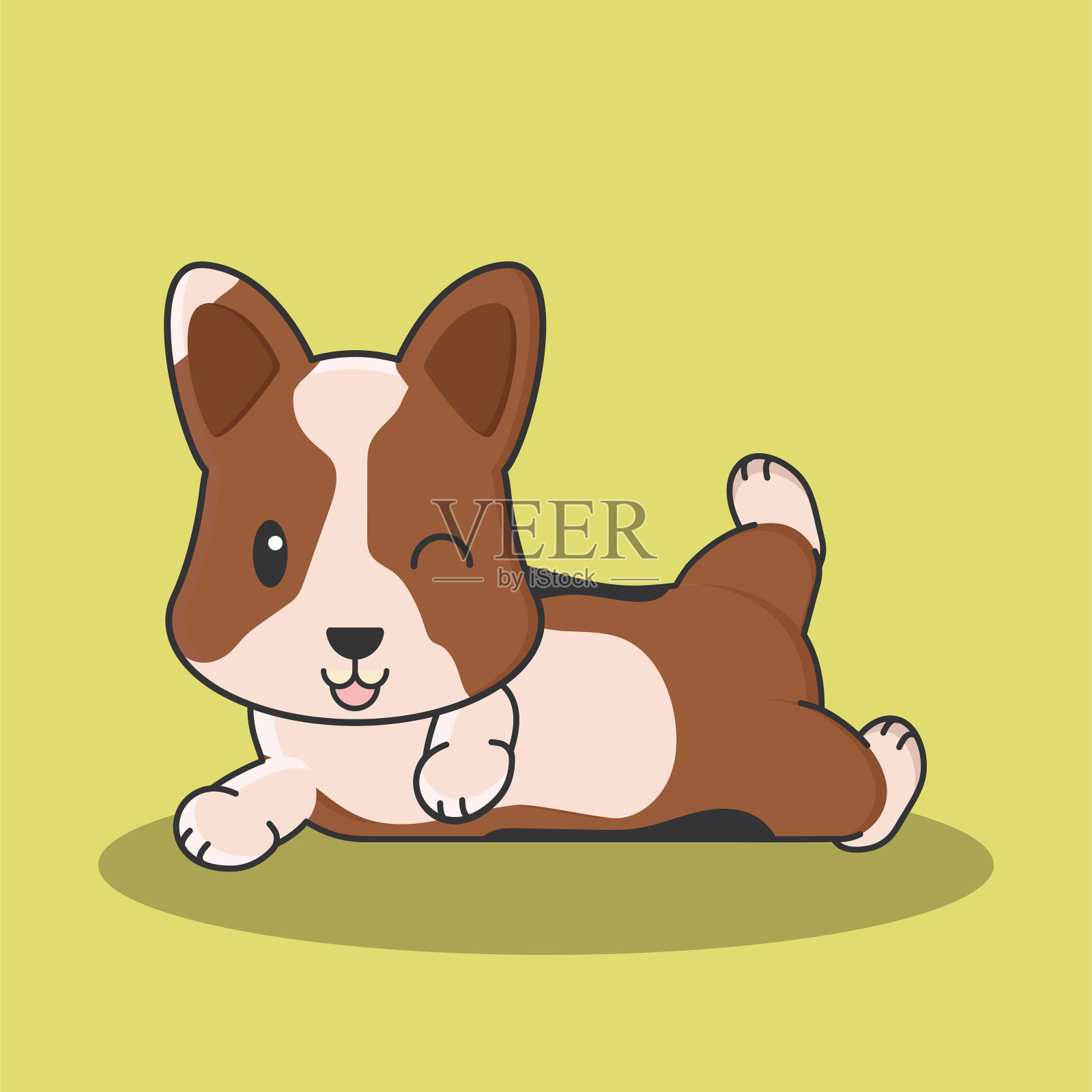 狗英语施普林格西班牙猎犬颜色变化卡通矢量插图插画图片素材_ID:412528377-Veer图库