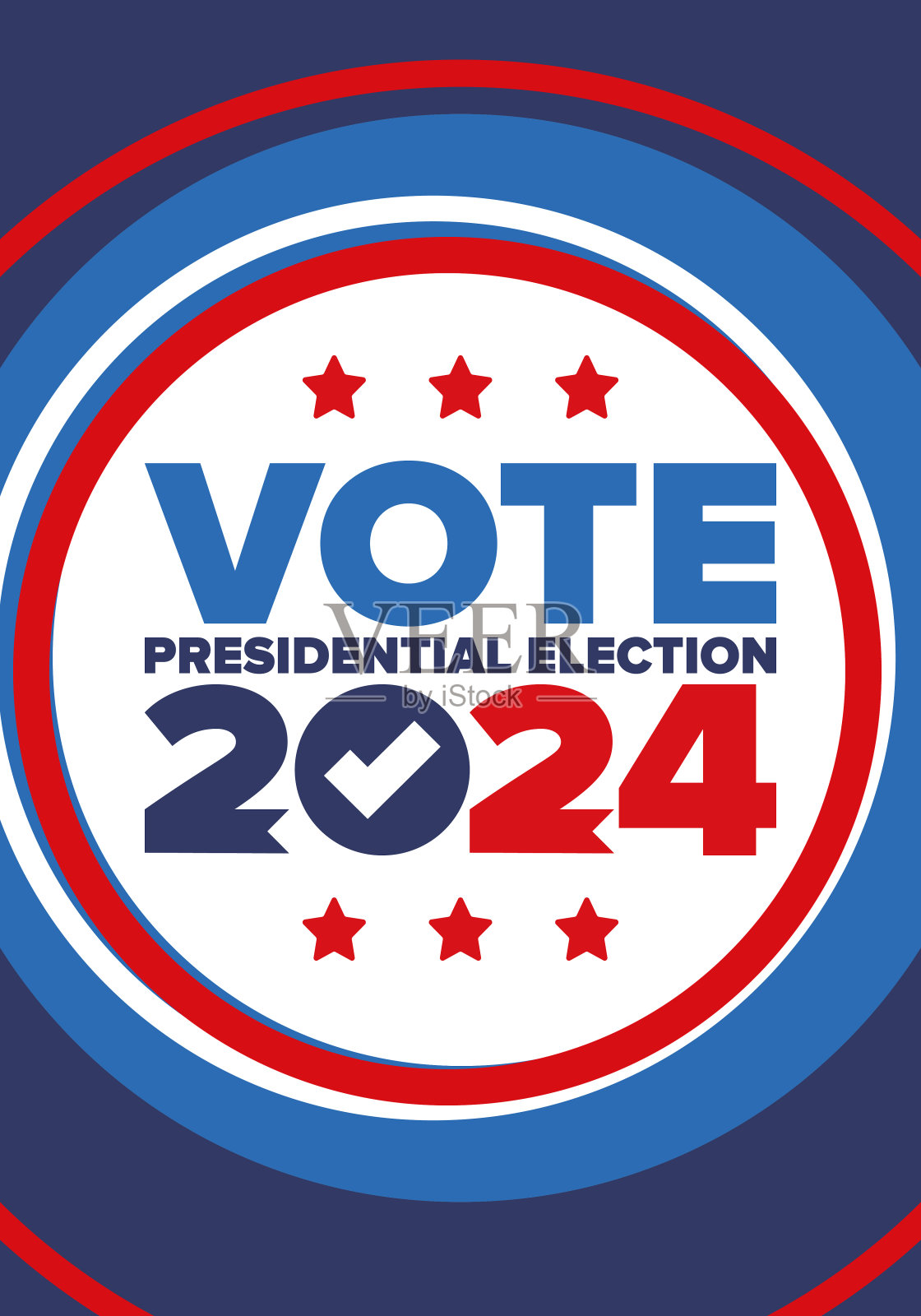 美国大选爱国的美国元素海报,卡片,横幅和背景矢量图插画图片素材
