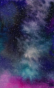 星系,水彩插图图片素材