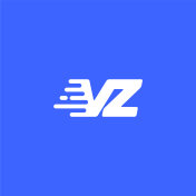 字母vz快速度科技现代标志设计插画图片