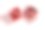 3d图像:高质量的透明红色滚动骰子与白点渲染。转换中的立方体。抛出。高分辨率。现实的影子。在白色背景素材图片