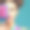 特写快乐时尚的黑发女人闭上眼睛用彩色的粉蓝色的大头发梳刷素材图片