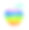 彩色彩虹苹果水果插图抽象绘画，孤立的白色背景与剪切路径素材图片