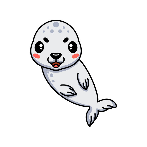 白色海豹动画片图片