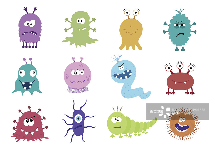 细菌害怕的表情图片