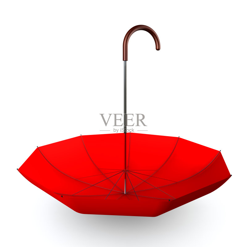 背景分离,红色,伞,英文字母w,形状
