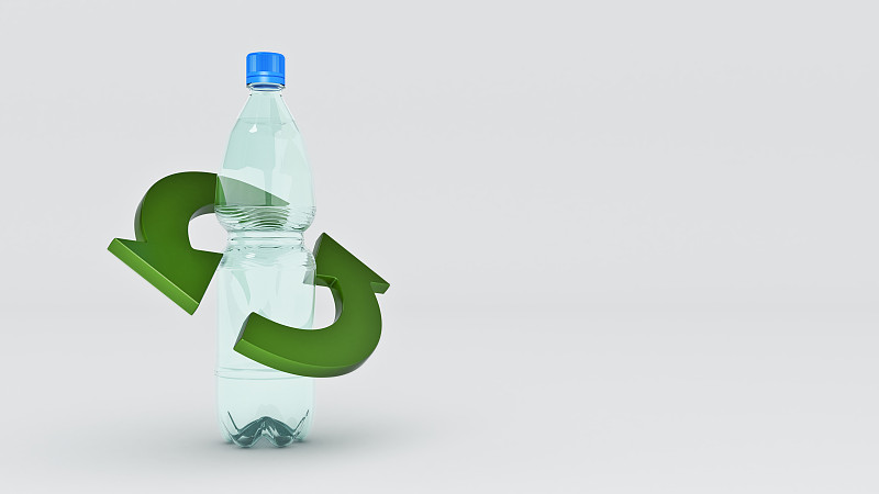 塑料瓶回收理念。图片下载
